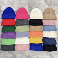 أزياء أطفال حياكة القبعات مصممة رسائل صوف للأطفال خريف فتيات الشتاء الفتاة ناعمة دافئة بيني 20 ألوان A9055