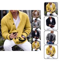 Les pulls pour hommes respirant la tendance à la mode de l'usure pull masculin à moitié haut manteau color coloré pour le travail