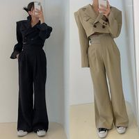 여자 정장 한국의 동도마 2022 가을 작은 짧은 긴 소매 정장 여성 세련된 슬림 재킷