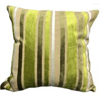 Cuscino OEM Callo classico Copertura di velluto divano Stripe decorativo Jacquard Throw Green Case dalla fabbrica