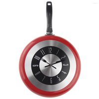 Wanduhren 12 -Zoll Uhr Modernes Design Küche Frittieren Pan Metal Fashion Style Home Decor Big Watch Horloge Murale Wanduhren