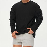 Erkek Tişörtleri 2022 Erkekler T-Shirt Uzun Kollu Pamuk Pamuk Gym Fitness Gömlek Vücut İnşa Egzersiz Baskı Tees Üstler Erkek Marka Giyim