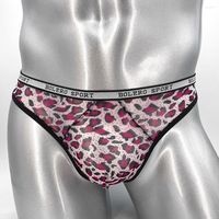 Underpants Sexy Leopard Bikini Thong Underwear Mens Low- Rise...