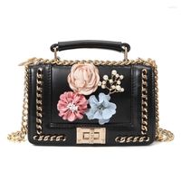 Evening Bags Fashion Ladies Flower Pearl Flap Bag Luxury Des...