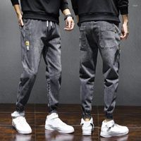 Hoodies masculins joggeurs de jeans de denim pour hommes pantalon skinny de mode de mode d￩contract￩ vaies de la taille ￩lastique pour gar￧ons 2022 printemps 5xl