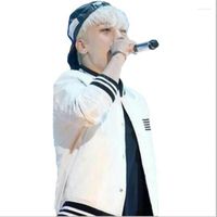 جاكيتات الرجال Bigbang Coat Made Concert yg اثنين من الجانبين البيسبول GD Taeyang سترة Kpop Bomber Punk Mens Mens Men Cloths T253