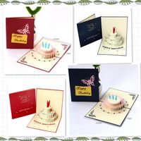 Begrüßungskarten Up Card 3D für Geburtstagstorte Vielen Dank mit Umschlagkindern