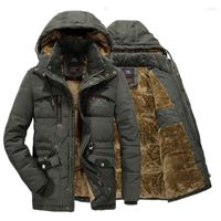 남자 다운 캐주얼 코트 파커 두꺼운 겨울 2022 모피 넥 재킷 큰 패션 까마귀 8xl