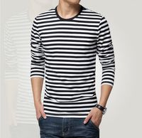 Camisetas para hombres camiseta para hombres para ropa harajuku femenina 2022 femenina Fit de algodón Stripe de manga larga tope
