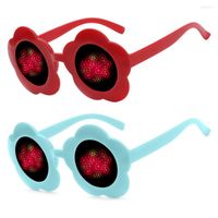 Occhiali da sole rave occhiali fuochi d'artificio diffrazione le luci a forma di girasole cambiano in forma di fuochi d'artificio Effetto speciale