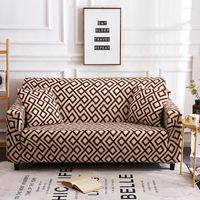 Cubiertas de silla Sofá Sofá Muebles elásticos Cañón Geométrico para la sala de estar Slip -Slip Copridivano Couch