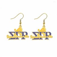 Dangle Earrings Greek Fraternity Sorority Symbol Jewelry Tre...