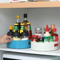 Armazenamento de cozinha Caixa de rotação de 360 ​​graus de tempero multifuncional bandeja de alimentos racks de cosméticos não deslizantes