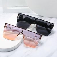 Occhiali da sole vintage grande cornice quadrata v lettere donne 2022 designer di lusso occhiali da sole uomo alla moda oceano sfumature di metallo