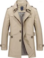남자 트렌치 코트 남성 재킷 2022 패션 코트 가을 디자이너 캐주얼 실름 핏 오버 코트 재킷 남성 빈티지 윈드 방송 퀼트