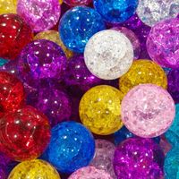 Figurines décoratives 5cmcrystals en verre glace crack balle quartz marbles magic sphère fengshii ornements rocheux de la fontaine d'eau rocheuse