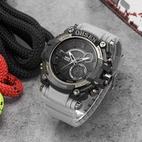 Нарученные часы Ohsen Digital Quartz Men's Watch Fashion Водонепроницаемые силиконовые наручные часы Черные военные спортивные электронные часы