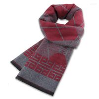 Bufandas negocios bufanda de invierno hombres de alta calidad sencillos retro chales retro envoltura a rayas regalos de diseñador