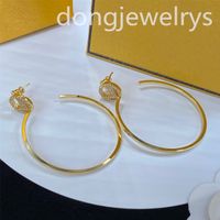 Designer Gold Hoop Earrings Stallone Orecchi di gioielli Orecchini a rosa in argento inossidabile Dongjewelrys Exaged Crystal Orenings