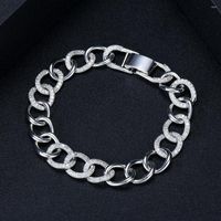 Link Bracelets Siscathy Fashion Statement Thick Metal Chains...