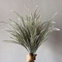 Dekoratif Çiçekler 1 PC Yapay Uzun Şube Üç Yüzeyli Staghorn Grass Centerpiece ev dekor bitkileri