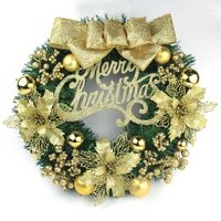 Decorações de Natal Wreath Wreath 80CM PORTA PEDURA DO Círculo de Rattan Círculo Decoração da janela