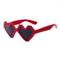 Sunglasses Heart Shaped Glasses Funny Mosaic Cosplay Face De...