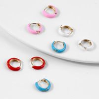 Hoop Earrings Fashion Small For Women Girls Colorful Round C...