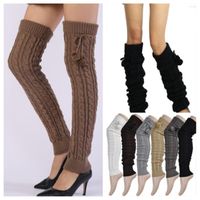 Women Socks Ladies Winter Thicken Knitted Boot Cuffs Trim To...