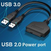 Computerkabel SATA zu USB 3.0/2.0 Hartfahreradapter Unterstützung 2,5 Zoll externes SSD HDD -Laufwerk 22 Pin III Kabel