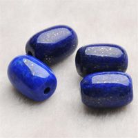 Colares pendentes 13x18 mm genuínos azuis naturais lazuli jóias de moda de pedra abençoe você em um colar de um colar de um colar