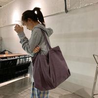 Bolsas de noite bolsa de veludo saco de ombro retrô japonês cor sólida estilo preguiçoso compras de grande capacidade