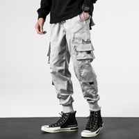 Мужские толстовка стеганых грузовых брюк мужчина бренд негабаритный брюк с брюками Hip Hip Hop Spring Spring Bunding Joggers Письмо Спортивная одежда 2022