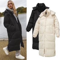 여자 다운 파카 ZA 겨울 30 재킷 두꺼운 따뜻한 긴 여성 오버 사이즈 후드 코트 바람 방풍 눈 아웃웨어 220902