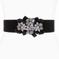 Belts Dress Decorative Rhinestone Belt Ladies Fashion Slim W...