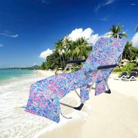 Cubiertas de silla Pintura extraíble Toalla de playa para toalla para la piscina Sun Sounger 29.5 "x84.6" Anti-Dirty #45