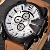 Muñecos para pulseras 2022 Vintage clásico relojes Relojes de acero inoxidable Data de cuero Correa de cuero Sport Army Relogio Masculino Relog