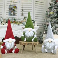 Flores decorativas decoración navideña colgantes juguete fuera del árbol adornamiento colgante claus muñeca de tela santa hecha a mano para decoración del hogar regalo para niños