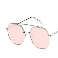 Occhiali da sole Donne pilota 2022 telaio in lega di grandi dimensioni Uv400 sfumature per occhiali da sole Protezione da occhiali Gafas de Sol Mujer