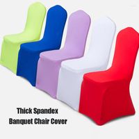 Cubiertas de la silla 5pcs/Lote White/Red/Azul 18 Color El￡stico Poly￩ster Poly￩ster Spandex El banquete Cubierta para la ceremonia de boda Decoraci￳n de la fiesta