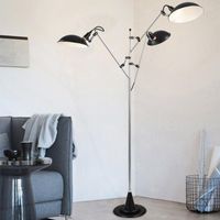 Lâmpadas de piso modernas lâmpadas de lâmpada de metal preto