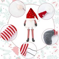 Décorations de Noël suspendues légères en peluche bricolage de poupée sans visage top star star star gnome topper pour la fête