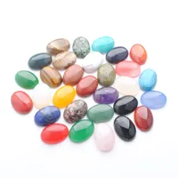 15 renk doğal değerli taşlar oval 18x25mm cabochon DOK takı için gevşek boncuklar Küpe Küpeler Kolye Aksesuarları Bu305