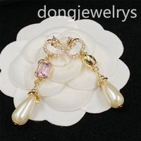 Donne orecchini amanti del matrimonio fascino jpendant designer orecchino dongjewelrys rosa oro rosa abbellimento in cristallo orecchini di lusso Jewlery