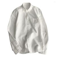 القمصان غير الرسمية للرجال رجال قميص عظيم لون الصلبة طويلة الأكمام الربيع الترفيه