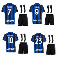 Kids 2022 2023 Kits de futebol LaUtaro Jersey de futebol 22/23 Camisa de Futebol Brozovic Alexis Barella Skriniar Kid Footbal Kit