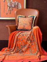 Coperte in tessuto in broccato in broccato in stile coperte coperte di broccato per divani per uffici di scialli casuali