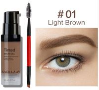 Sace Lady Eybrow Gel Tint 6 Cores Makeup Pomade Brush Kit Brown Henna Eye