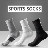 Sports Socks 3PairsLot Meias de compressão masculina de basquete respirável Ciclismo de umidade de um tubo elástico alto 220906