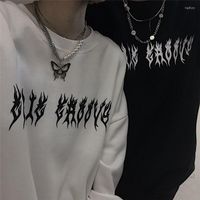 Sweat ￠ capuche masculine Harajuku Man Automne Streetwear Gothic surdimensionn￩ Black Tops Girls White Couple High Street Hip-Hop Cool Hooded Sweet
